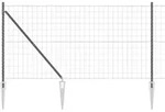 vidaXL Schwei&szlig;drahtzaun mit Spikes 25 x 1,2 m (B x H) - Grau