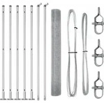 vidaXL Geschwei&szlig;ter Drahtzaun mit Betonfundament 10 x 1,2 m (B x H) - Silber