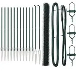 vidaXL Schwei&szlig;drahtzaun mit Spikes 25 x 1,6 m (B x H) - Gr&uuml;n