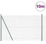 vidaXL Geschwei&szlig;ter Drahtzaun mit Betonfundament 10 x 1,5 m (B x H) - Gr&uuml;n