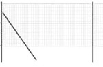 vidaXL Ground Fix Geschwei&szlig;ter Drahtzaun 10 x 1,4 m (B x H) - Grau