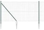 vidaXL Schwei&szlig;drahtzaun mit Spikes 10 x 1 m (B x H) - Gr&uuml;n