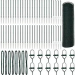 vidaXL Schwei&szlig;drahtzaun mit Spikes 100 x 0,8 m (B x H) - Gr&uuml;n