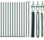vidaXL Geschwei&szlig;ter Drahtzaun mit Betonfundament 25 x 1 m (B x H) - Gr&uuml;n