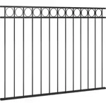 vidaXL Zaunelement ASSEN Stahl 1,7 x 1,2 m Schwarz - Schwarz