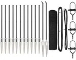 vidaXL Schwei&szlig;drahtzaun mit Spikes 25 x 0,5 m (B x H) - Grau