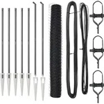 vidaXL Schwei&szlig;drahtzaun mit Spikes 10 x 1,4 m (B x H) - Grau
