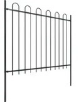 vidaXL Gartenzaun | Stahl | Robust | Modern - Schwarz