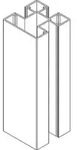 Pfosten Osmo Alu Typ D 200 x 7 x 7 cm grau