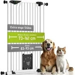 BOMI&reg; Absperrgitter 73-161 cm zum Klemmen mit Katzenklappe Mira | Ohne Bohren 
