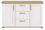 Verona Sideboard 3 Schubladen 2 T&uuml;ren wei&szlig;, Eiche Nachbildung. - Wei&szlig;