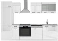 K&uuml;chenzeile Vicco R-Line Wei&szlig; Hochglanz/Wei&szlig; 300 cm ohne Arbeitsplatte, Model
