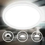 LED Panel &Oslash;24 cm - 16W, 1900lm, flach, backlight, neutralwei&szlig;, wei&szlig; - Wei&szlig;