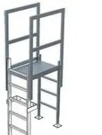 Zarges Ausstieg mit &Uuml;bergang Aluminium 800mm