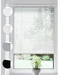 SONELLO Aluminium Jalousie 90cm x 220cm Wei&szlig; Alu Jalousie Klemmfix ohne Bohren