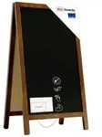 Kundenstopper - lackierter Holzrahmen 78x44 cm - Schwarz/Braun