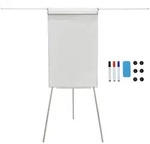 Relaxdays Flipchart Whiteboard, magnetisch, h&ouml;henverstellbar, Dreibein,