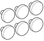 Geberit Set Puffer f&uuml;r WC-Deckel (6 St&uuml;ck) Emani by Citterio und Era