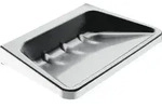 KWC AR Seifenablage, RODAN, Edelstahl, 125x22x90 mm, AP, Wasserablauf
