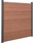 vidaXL Zaunelement-Set Braun 872x186 cm WPC - Braun