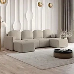 Masseno Ecksofa NUBERO mit Schlaffunktion U-Form, Sofa mit Bettkasten,