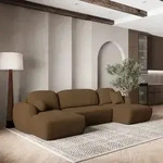 Masseno Ecksofa SAVONA N mit Schlaffunktion U-Form, Sofa mit Bettkasten,