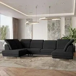 Masseno Ecksofa TERAMO mit Schlaffunktion U-Form, Sofa mit Bettkasten,