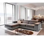 Masseno Ecksofa ELMA L-S mit Schlaffunktion L-Form, Sofa mit Bettkasten,
