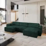 Masseno Ecksofa FENTO mit Schlaffunktion U-Form, Sofa mit Bettkasten,...