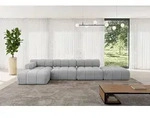 ALTDECOR Modulares Sofa Ecksofa in L-Form - Lizur-L2 - 380x160x70 cm Hellgrau...