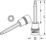 KS-Tools 911.1658-E 1/2"Bit-Stecknuss Innen6kant