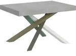 Ausziehtisch 140/400x90 cm Volantis Beton Beine mehrfarbig 4/A - Grau