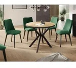 Runder Ausziehbar Tisch f&uuml;r das Esszimmer - Tischrand Schwarzes Nachbildung -...