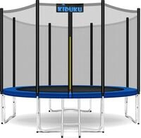 KIDUKU&reg; Trampolin &Oslash; 366 cm | Rheinland | Komplettset mit Sicherheitsnetz, Leiter,