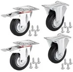 SOTECH Transportrolle &Oslash; 125 mm &ndash; 2x starre Rolle und 2x mit Bremse (4er Set)
