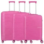 Pacific - 4-Rollen-Trolley Set 3tlg. (blue) - Rosa