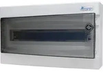 KOPP Aufputz-Verteilerkasten N18C, IP40, mit T&uuml;r, 1-reihig, 18 Pole