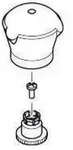 HG Warmwassergriff Axor Mondaro 2G AXOR MONDARO WT-Arm we/gold optik wei&szlig;/gold optik