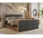 MKS MEBLE Doppelbett, Boxspringbett ALBERO 2 KING DUO mit zwei 7 H&auml;rtezonen