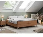 Boxspringbett ohne Kopfteil mit Bettkasten, Bett niedriges Kopfteil,...