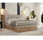 MKS MEBLE Boxspringbett, Doppelbett mit zwei Multipocket-Matratzen ALBERO 1 KING,