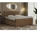 Boxspringbett 200x200 mit Bettkasten, Bett 200x200 mit Matratze und Topper - SUSAN -