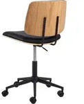 Actona Owen, Gepolsterter Sitz, Gepolsterte R&uuml;ckenlehne, Schwarz, Eiche, Schwarz,