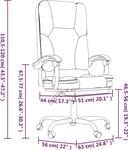 vidaXL B&uuml;rostuhl mit Massagefunktion Grau Kunstleder