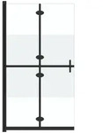 vidaXL Faltbare begehbare Duschwand Halbmattiertes ESG-Glas 70x190 cm -...