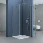 doporro Eck-Duschkabine Eckdusche mit Faltt&uuml;r 75x120x190cm Duschabtrennung...
