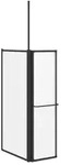 vidaXL Duschwand Wei&szlig; 120 x 70 x 137 cm Aluminium - Schwarz