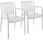 tectake&reg; Gartenst&uuml;hle Alcudia, wetterfest, stapelbar - Creme