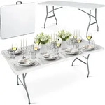Klappbarer Garten-Gastronomietisch 180 cm Plonos wei&szlig; - Wei&szlig;