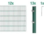 Alberts Doppelstabmatten Zaun, H&ouml;he 80 cm, L&auml;nge 24 m, Zaun-Komplettset zum